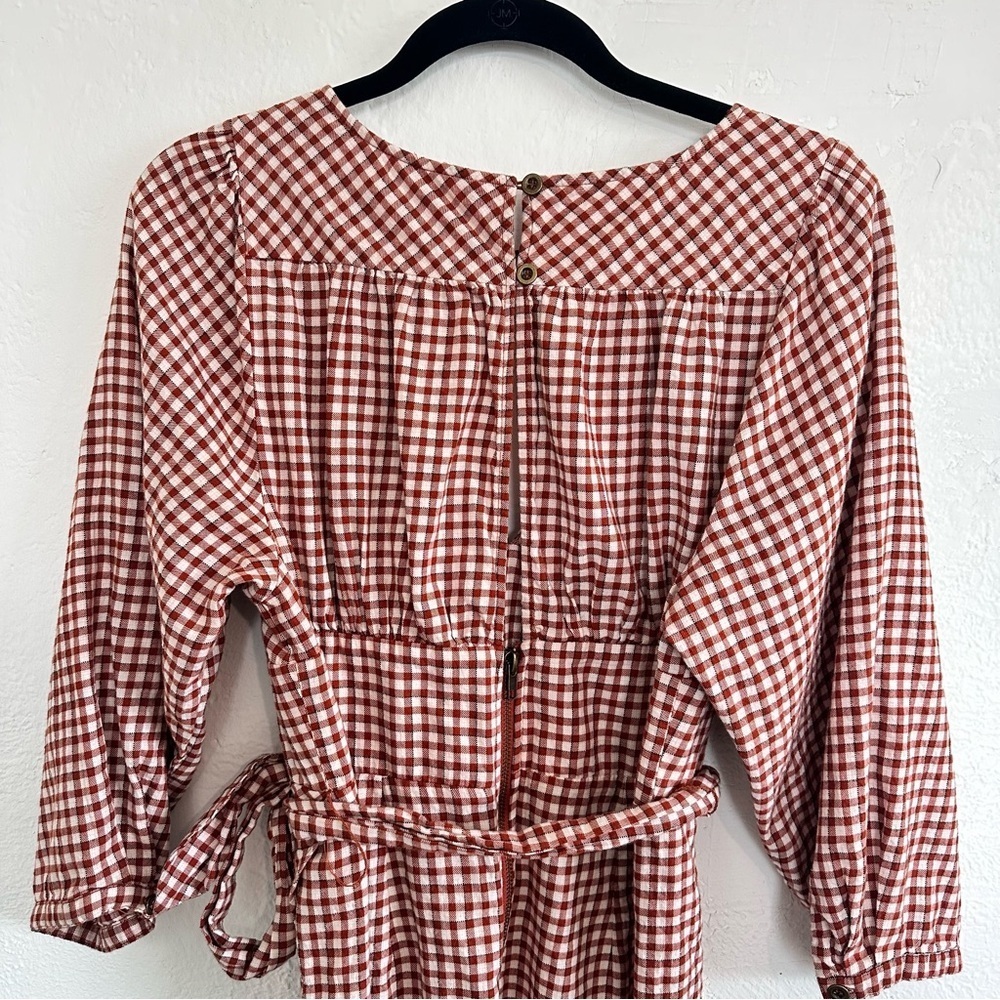 Free People Gingham Checkered Fargo Dress - Picture 6 of 8